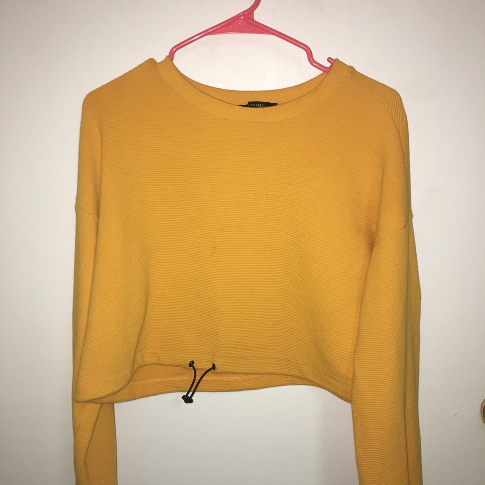 Yellow crop top